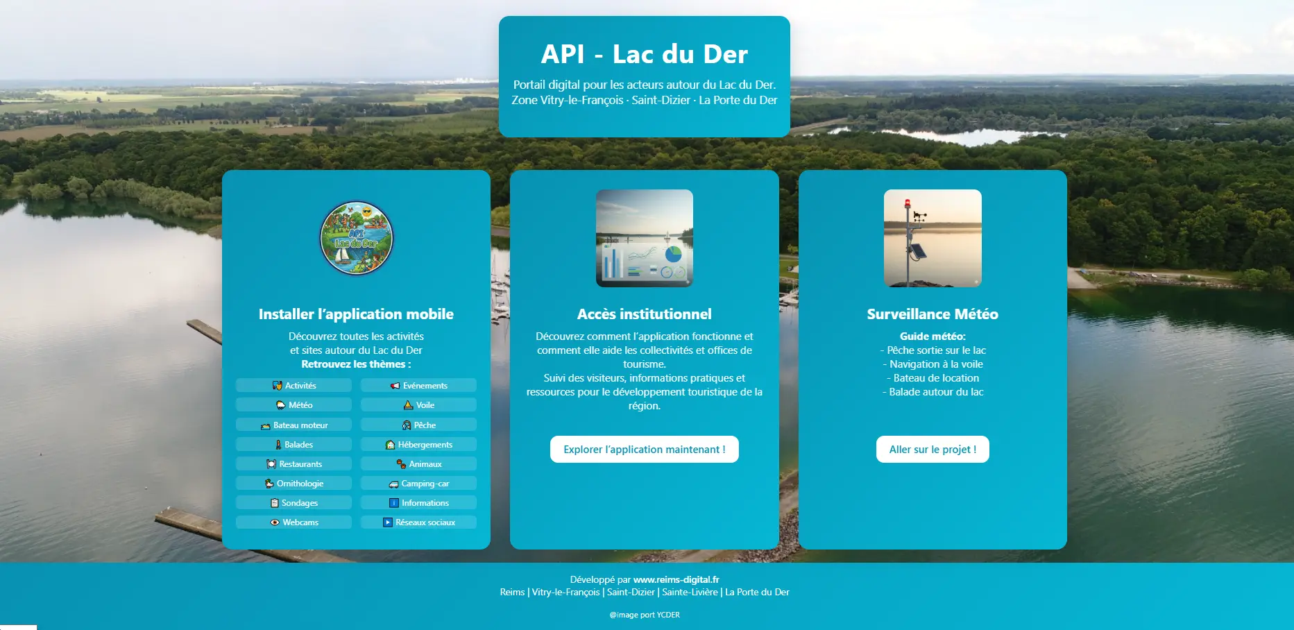 Webapp Android et Ios API LAC DU DER