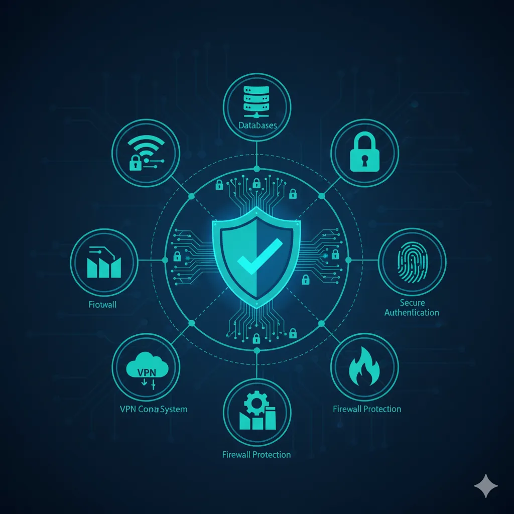 Cybersécurité système IoT industriel avec architecture réseau sécurisée