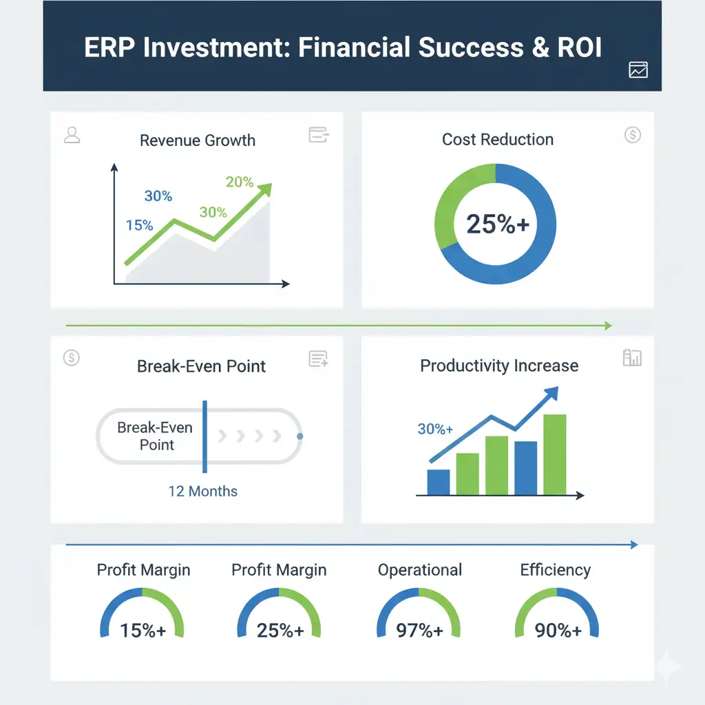 Infographie ROI et retour sur investissement d'un ERP