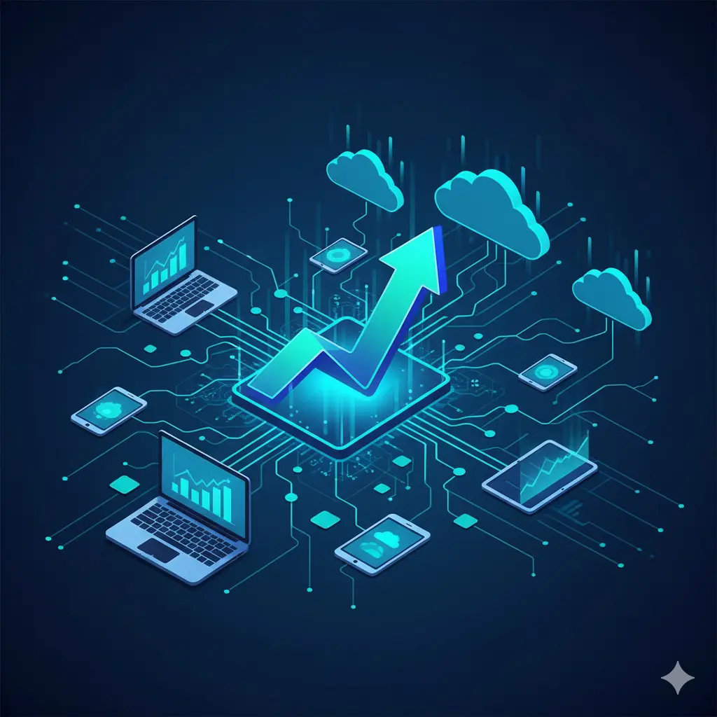 Solutions digitales, SaaS, technologie, évolutivité et performance