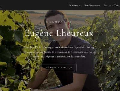 Site Champagne Eugène Lheureux — maison de champagne à Passy-Grigny, site bilingue français anglais