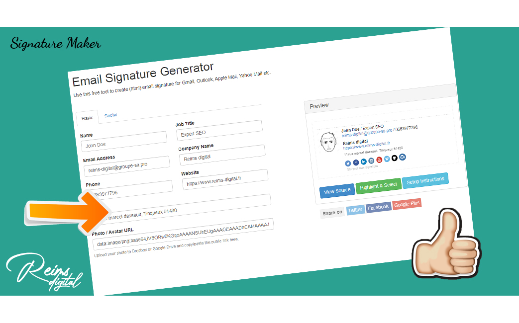 Créer une signature d'email personnalisée en HTML