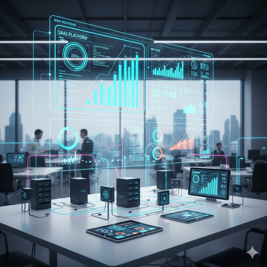 Solutions digitales, SaaS, domotique et ERP