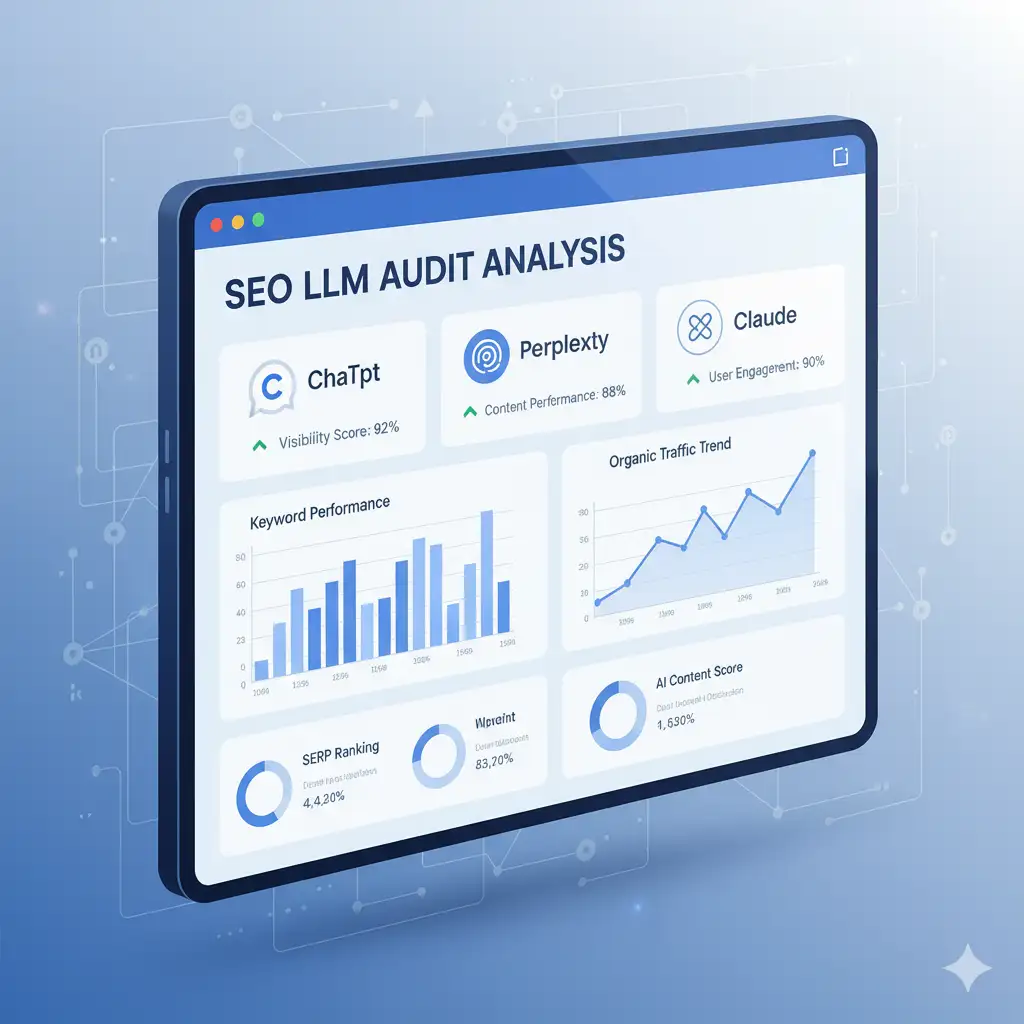 Audit SEO LLM - Dashboard d'analyse de visibilité dans les IA par Reims Digital