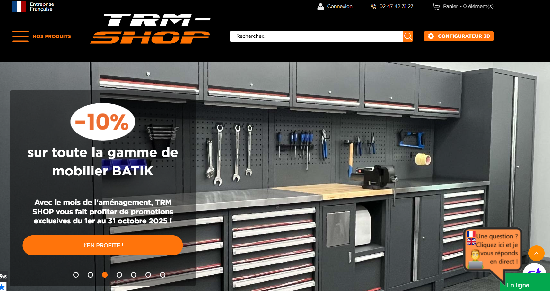 Site e-commerce spécialisé dans l’aménagement de garage pour passionnés d'automobile